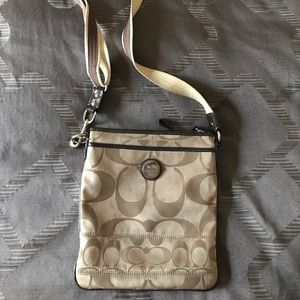 Coach tan crossbody bag